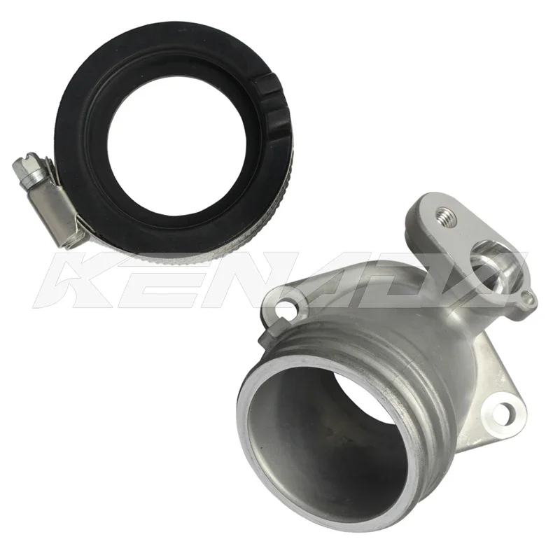 KENADA RACING 38/40/42mm Throttle Body TB Intake Pipe With Rubber Banana Racing For XMAX 250/300 Czd 300 Intake Pipe Manifold