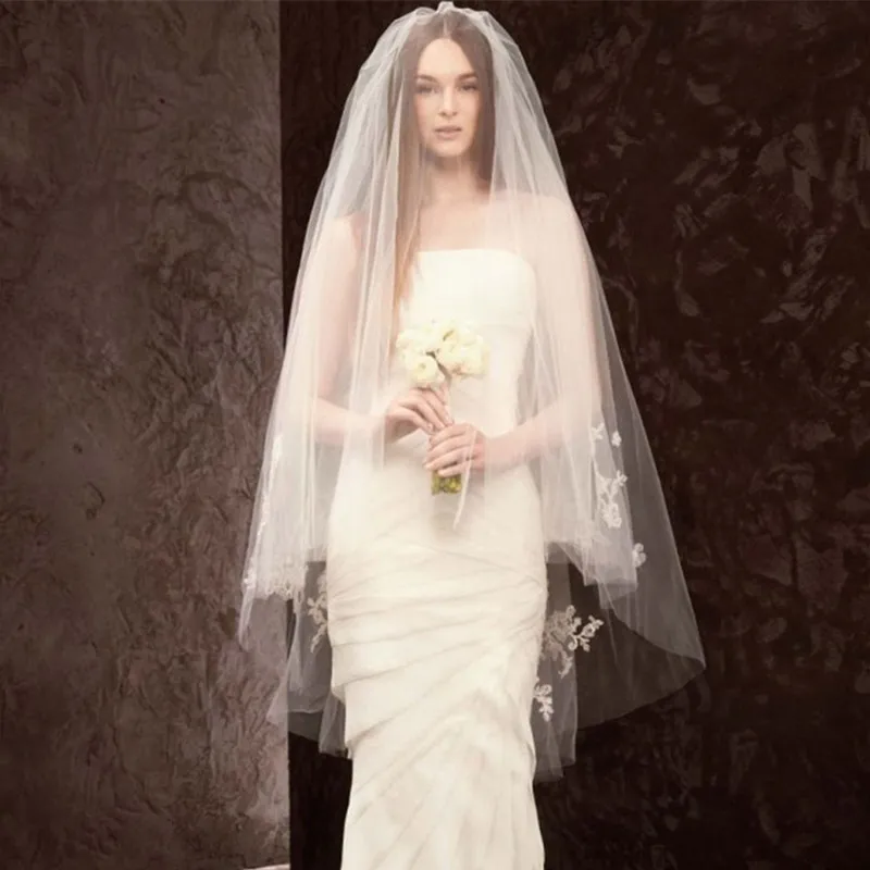 

Short Veil Korean Double Band Hair Comb Soft Veil Bridal Veils