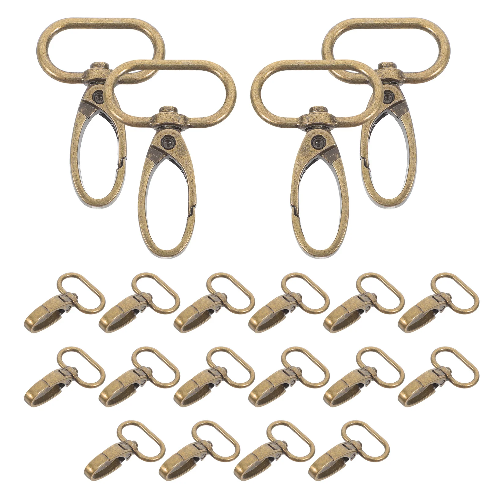 

20pcs Bronze Keychain Rings 49*25Mm Zinc Alloy Swivel Snap Hook For Diy Crafts Dog Leash Jewelry Making Lobster Clasp