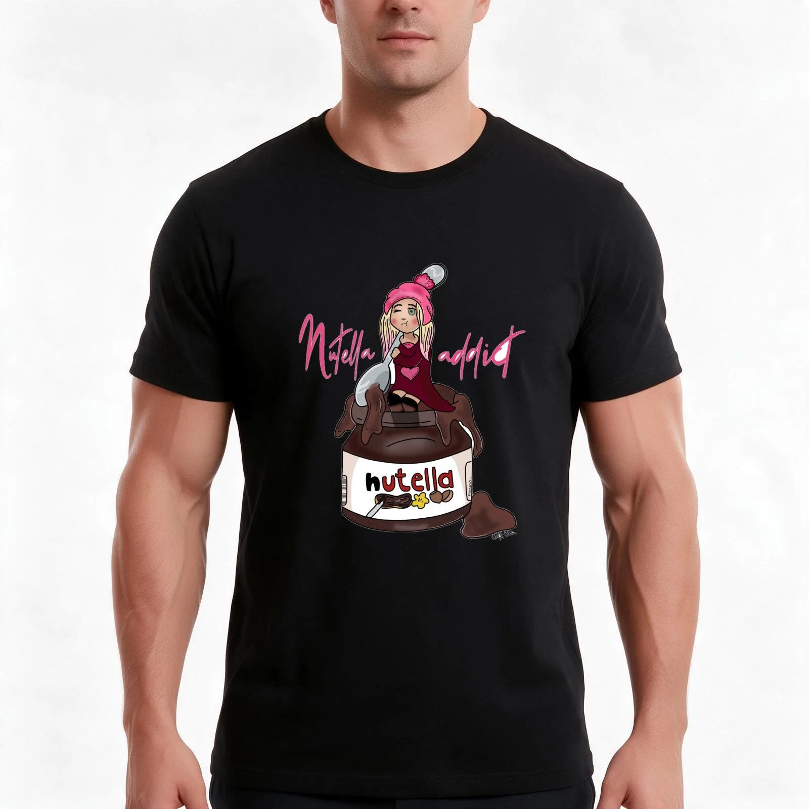 Nutella addict Men T Shirt t shirts with prints