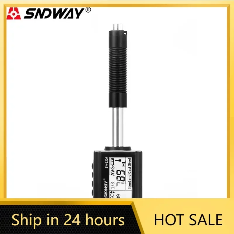 SNDWAY Mini Digital Hardness Tester SW-6200 Units For Hrc Hrb Hb Hl Hv Hs Pen-type Metal Stainless Steel Durometer Sclerometer