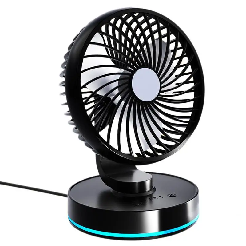 

Car Dashboard 4-Speed Settings Rechargeable Truck Fan 12V-24V Multi-Angle USB Charging Cooling Fan For Car Center Console