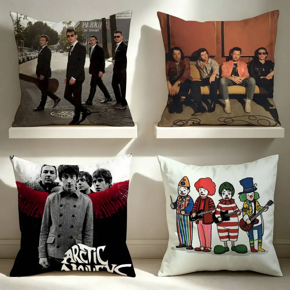 A-Arctic M-Monkeys Band  Double-Sided Printed Cushion Cover Bedroom Bedside Sofa Pillow Case
