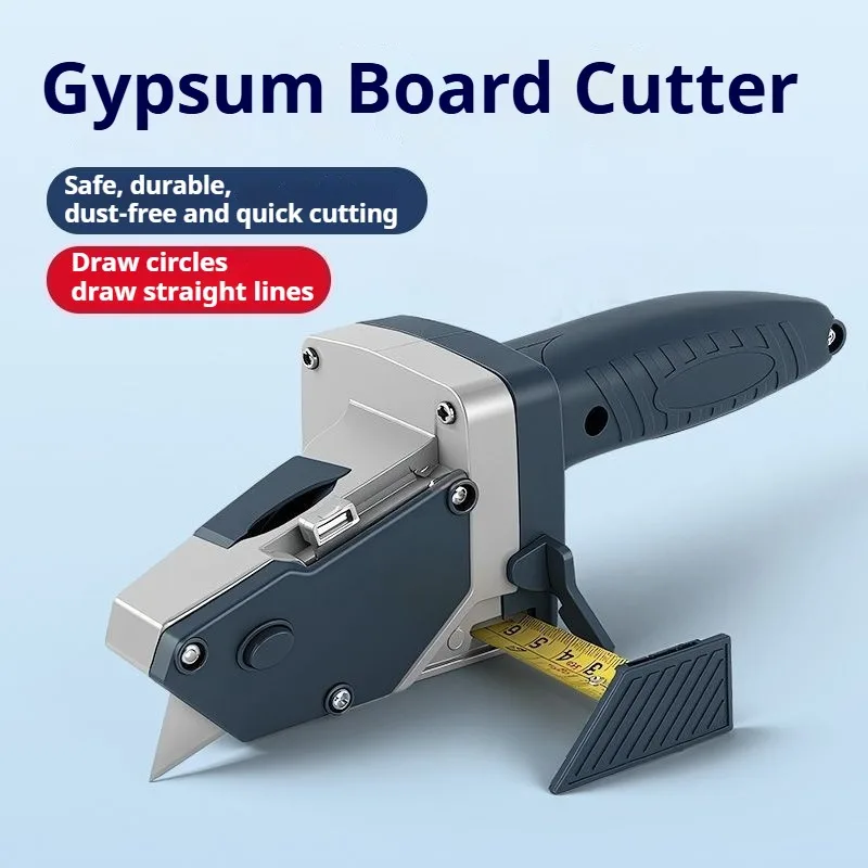 Portable Drywall Cutter Tool Dust-Free Automatic Cutting Ruler Line Marker Woodworking Compass Tape Measure Construction Tool