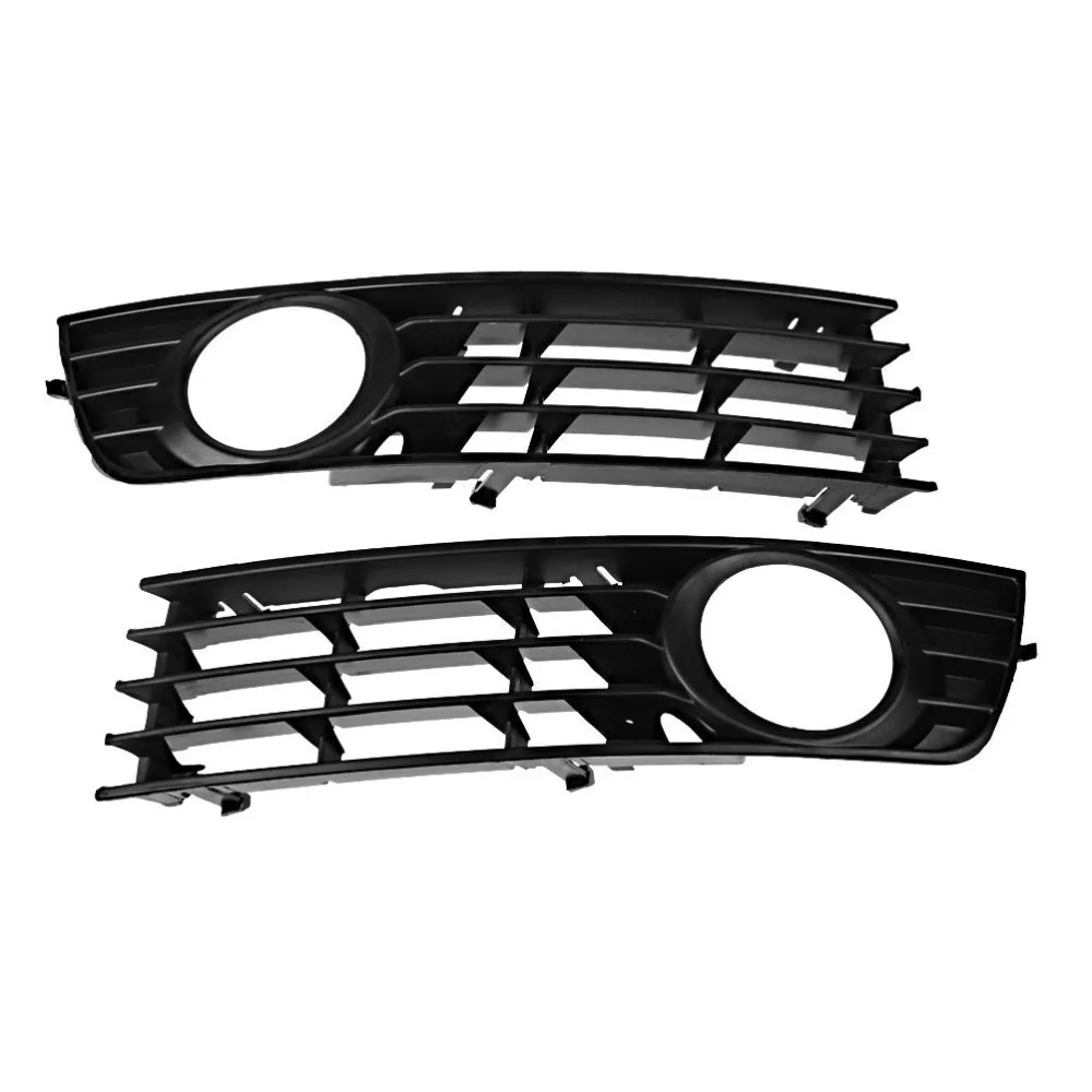 Brand New High Quality ABS Front Bumper Right & Left Side Fog Light Grill Grille For Audi A4 B6 2002-2005