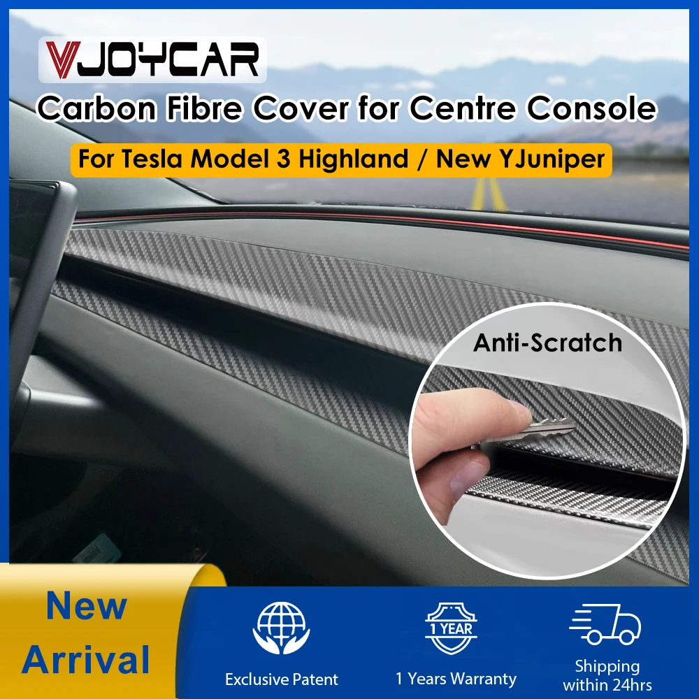 

Real Carbon Fiber for New Model Y Juniper Interior Dashboard Panel For Tesla Model 3 Highland Carbon Fiber Instrument Decoration