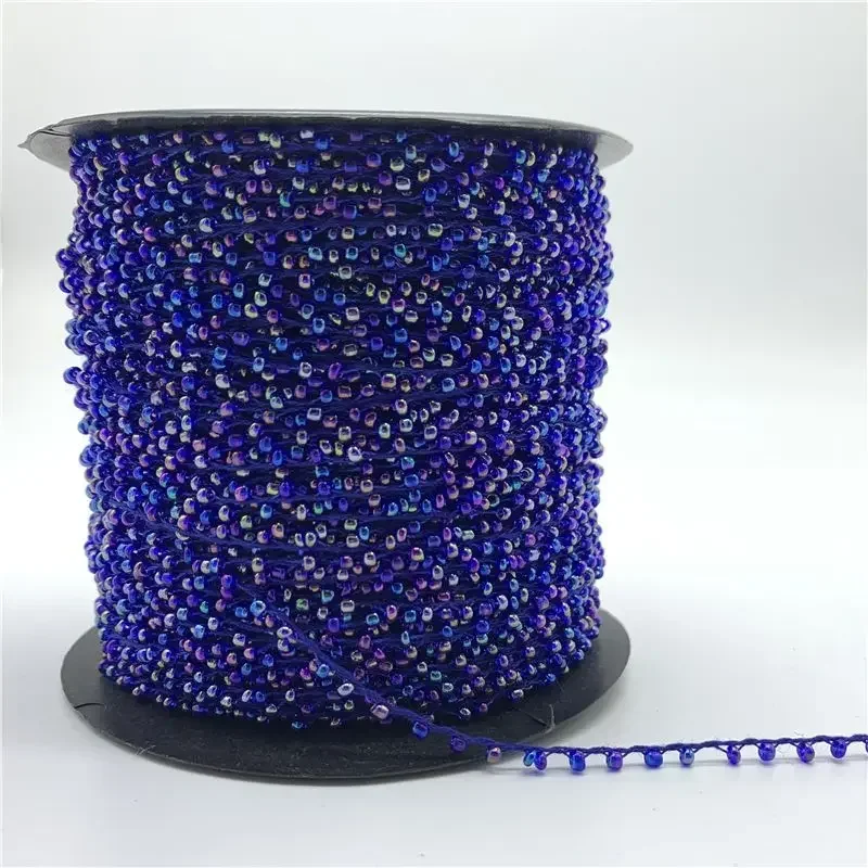 2mm Sequin Handmade DIY Sequin Lace Clothing Accessories,4.5 Meters Long Connected Stage Performance Costumes, Pearl Sequin