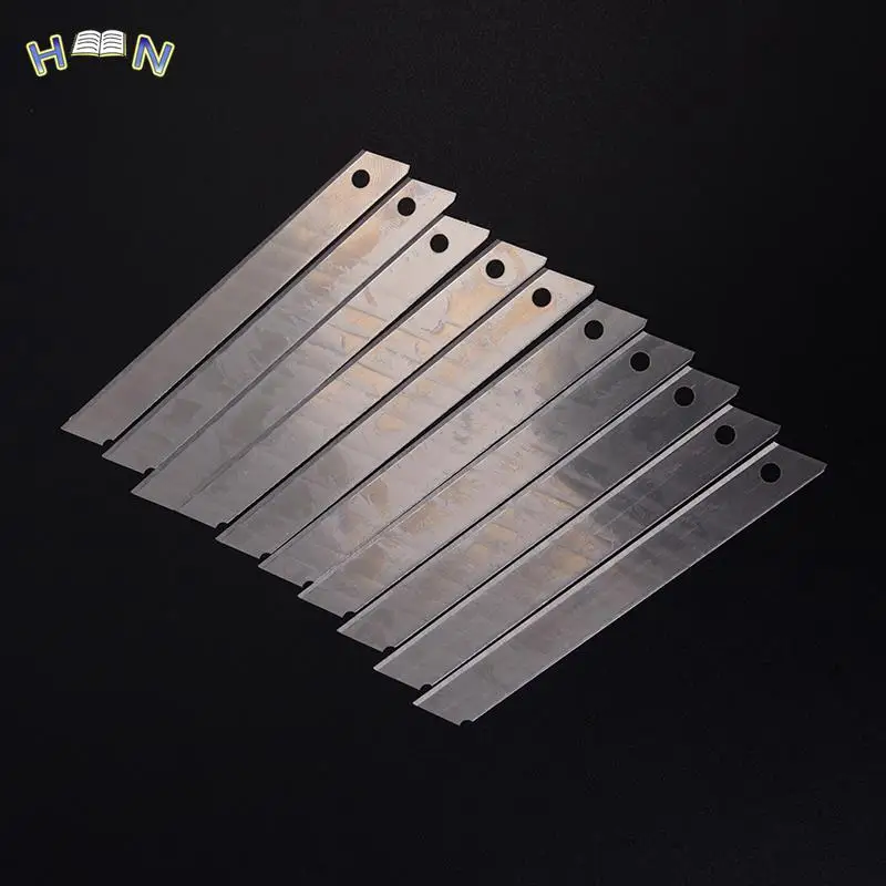 10/box X9mm Stainless Steel Snap Off Letter Cutter Opener Plastic Replacem Utility Knife Blades