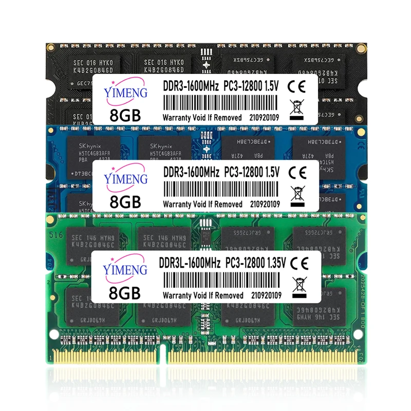 T10 DDR3 8GB 1600Mhz ذاكرة الوصول العشوائي للكمبيوتر المحمول PC3-12800 1.5V DIMM ذاكرة الوصول العشوائي