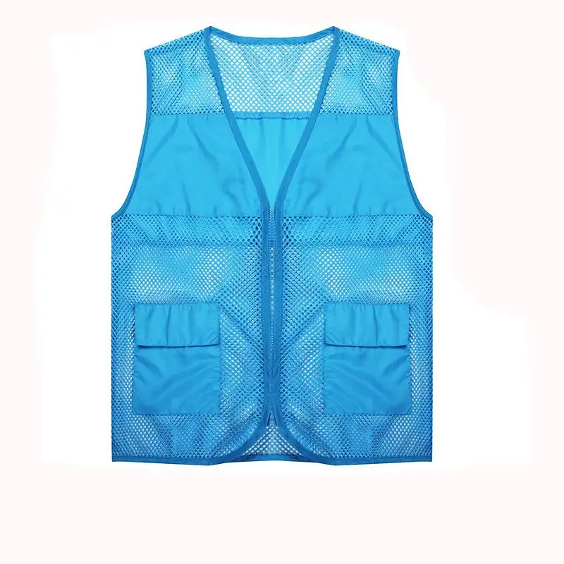 Outdoor Volunteer Fishing Net Vest Personalized Printed Logo Breathable Mesh Activity Promotion Public Service Advertising Shirt