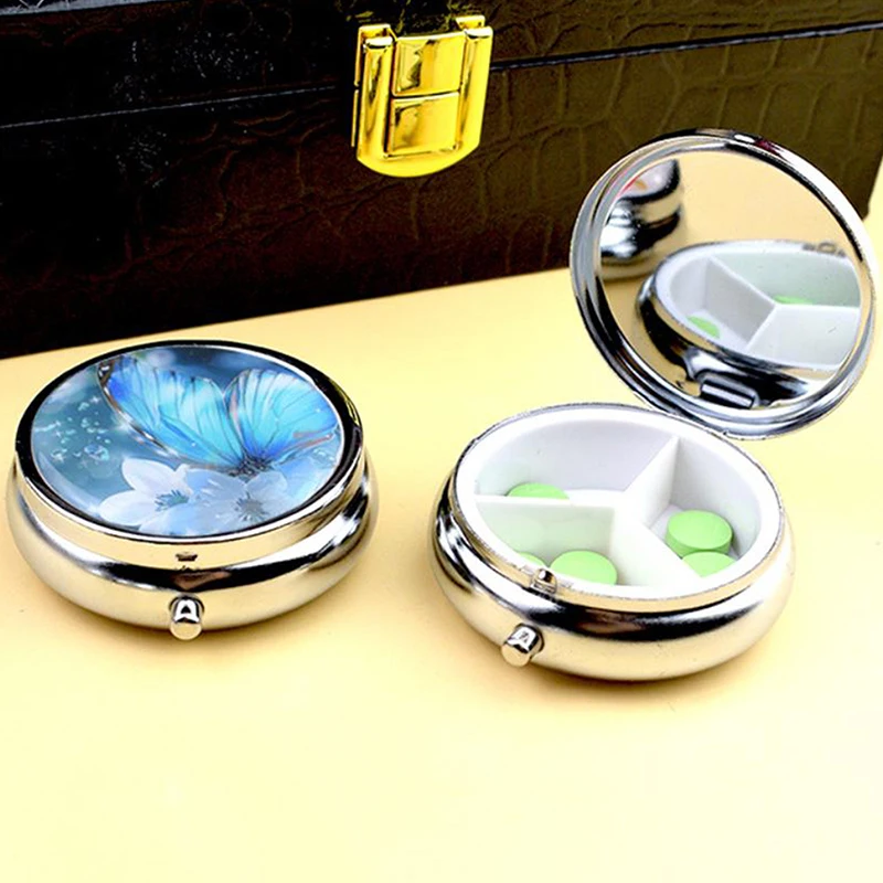 صندوق دواء معدني لتغليف حبوب القزحية منتجات صحية حقيبة تخزين مقاومة للرطوبة نعش عصري مخصص #5