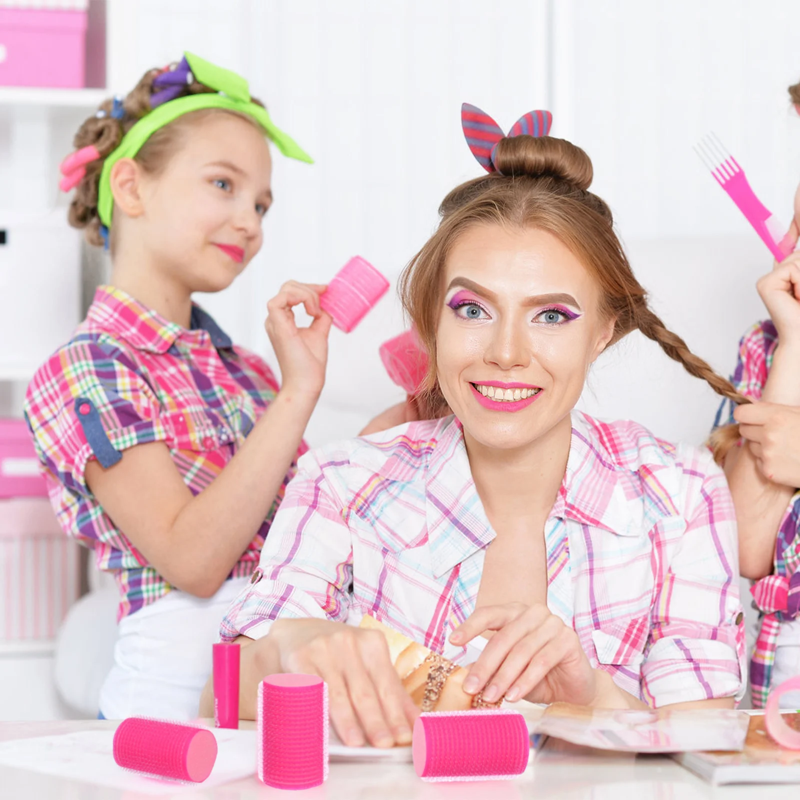 

Hair Styling Tool Sponge Curlers for Long Hair Women Foam Roller Clips Bangs Perm Curl Enhancer Soft Flexible Rods