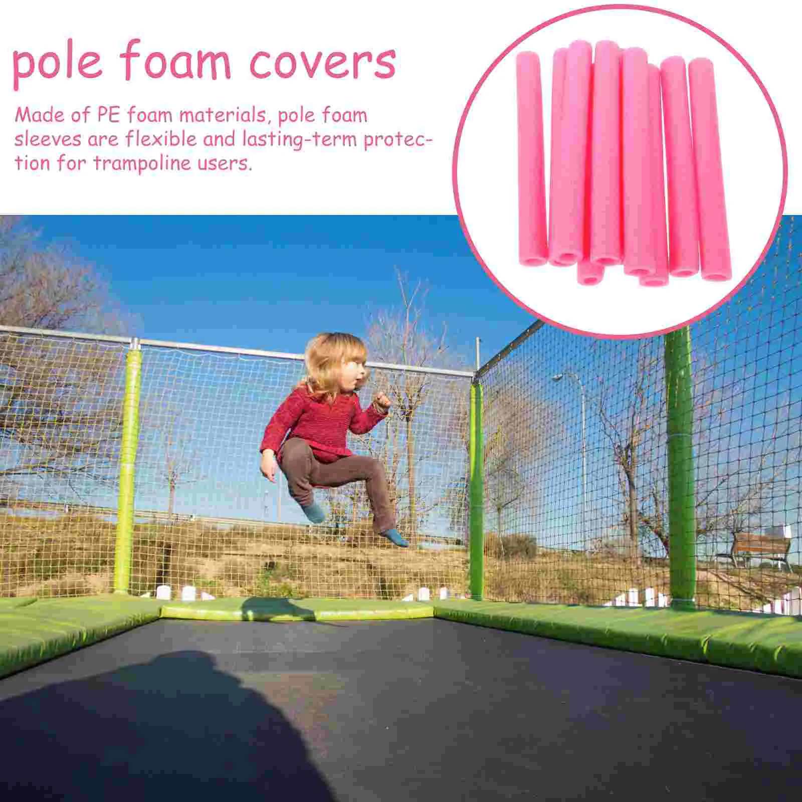 Trampoline Sponge Tube Accessories Cover Replacement Parts Pole Foam Covers Kit for Metal Poles Tubes Padding