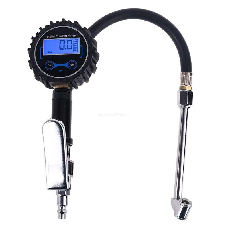 Digital Tire Inflator Pressure Gauge with Dual for Head Air Chuck for Air Compre