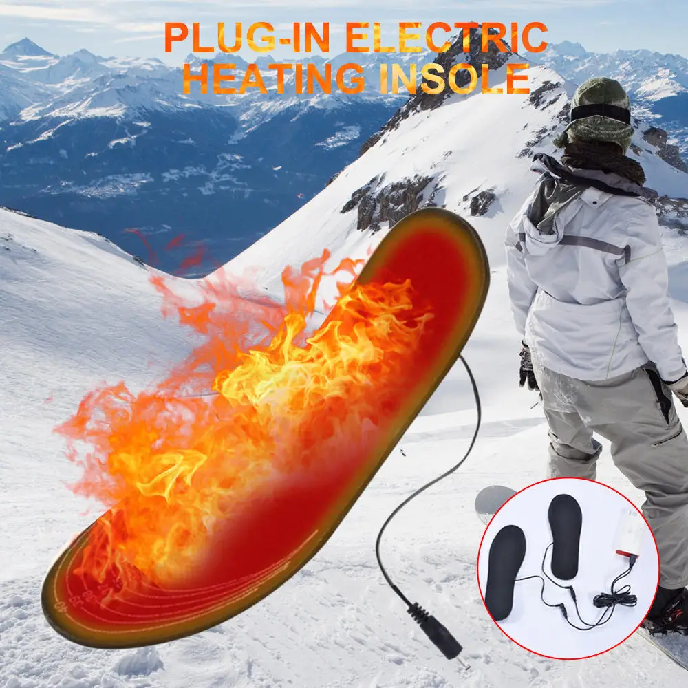 Unisex USB elektrisch beheizte Einlegesohlen, waschbar, Thermo-Fußpflege, Sockenpolster, Matte für Schuhe für elektrisch warme Einlegesohlen, Füße