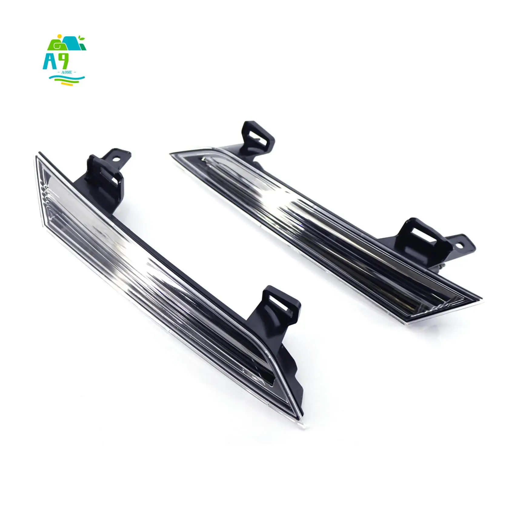 A09E-2PCS Black Car Accessories Car Headlight Reflector Panel Auto Exterior Light Reflector For-Nissan Murano 2009-2014