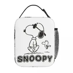 Cool Snoopy Woodstock Peanuts Anime borse per il pranzo con isolamento termico per il lavoro Bento Box Cooler Thermal Lunch Box