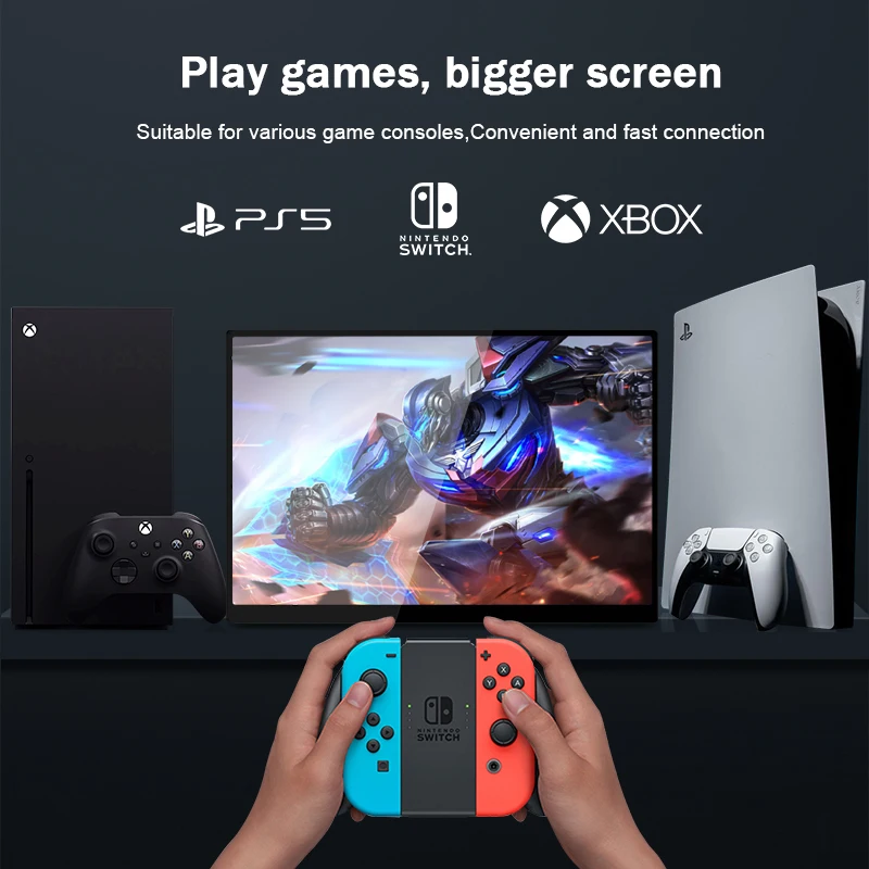 Tela sensível ao toque ZEUSLAP Z10T de 10,5 polegadas 1920x1280 Full HD IPS Portátil com portas compatíveis com HDMI e USB-C