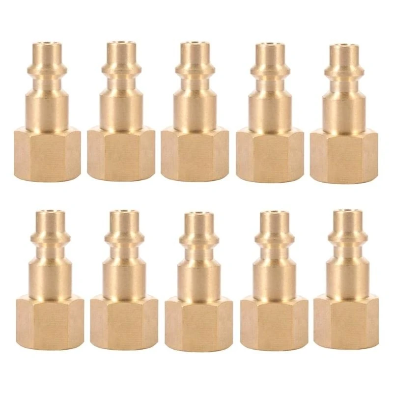 10Pcs 1/4'' NPT Female Industrial Pneumatic Plugs Quick-Connect Air Hose Fitting 831F