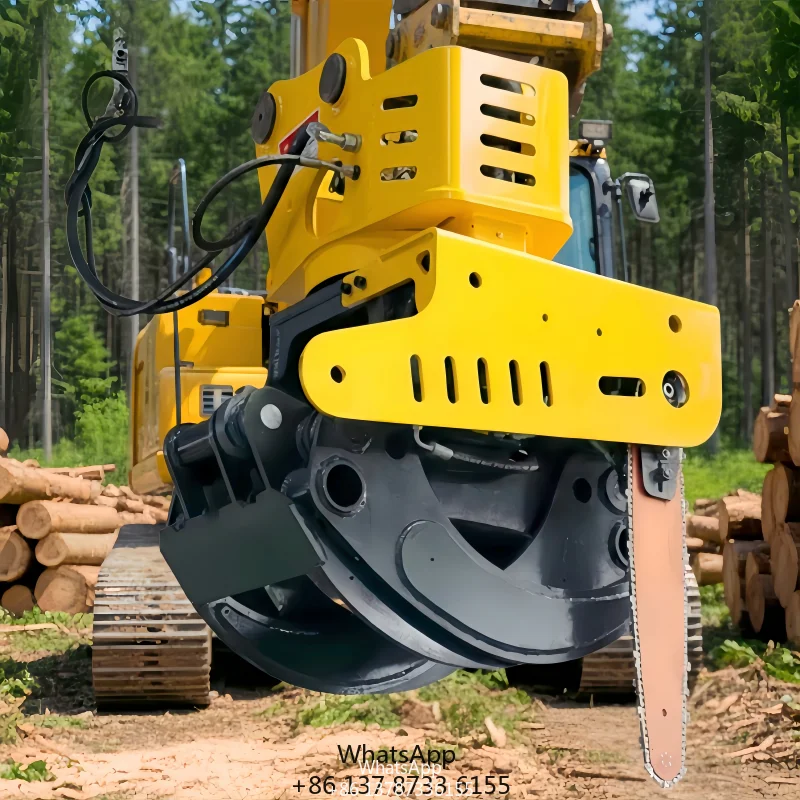 WIGON High Strength Steel Log Grapple Saw Clamp Saw Branch Pruning Wood Cutting Section
