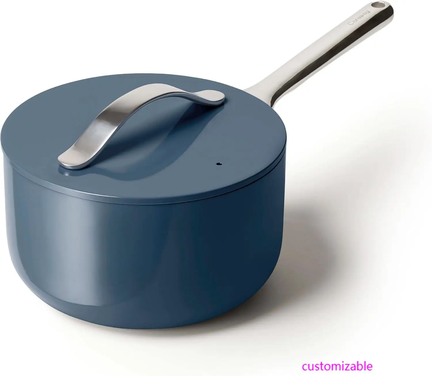 

Nonstick Ceramic Sauce Pan with Lid (3 qt) - Non Toxic,PTFE & PFOA Free - Oven Safe & Compatible with All Stovetops,Navy