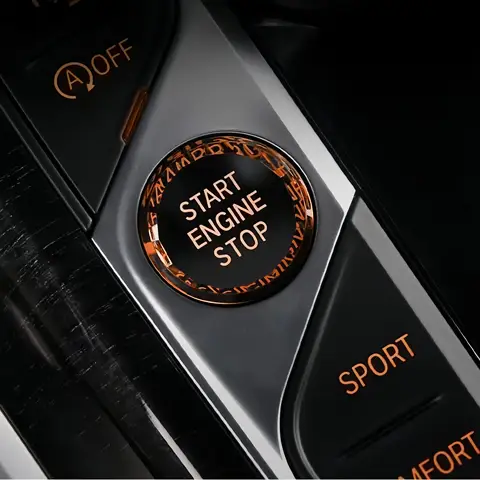 크리스탈 자동차 시작 중지 엔진 스위치 점화 버튼 커버 트림 BMW G20 G21 G23 G26 G29 G07 F40 F44 G14 G01 G02 G06 G05