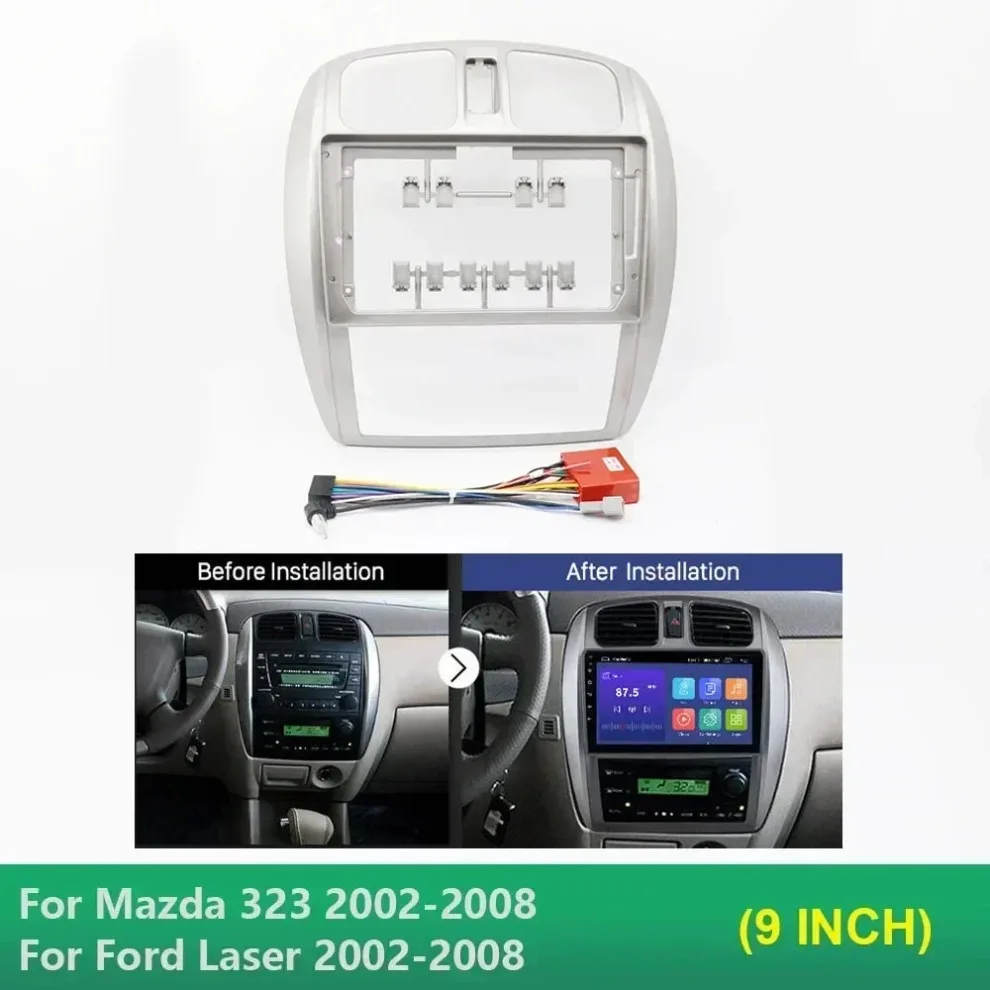 9-дюймовый 22,86 см для автомобильной рамы 2002-2008, комплект панели Android Radio Audio Dash для Mazda 323 Ford Laser Haima Freema
