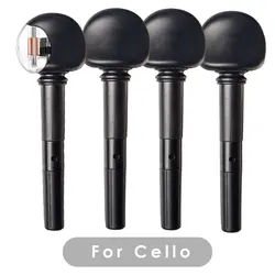 Adavanced 4PCS Acoustic Cello Scrolled Head Cello Geared Pegs Finetune Eays Tuning Pegs 4/4 3/4 Size Cellos Accessories