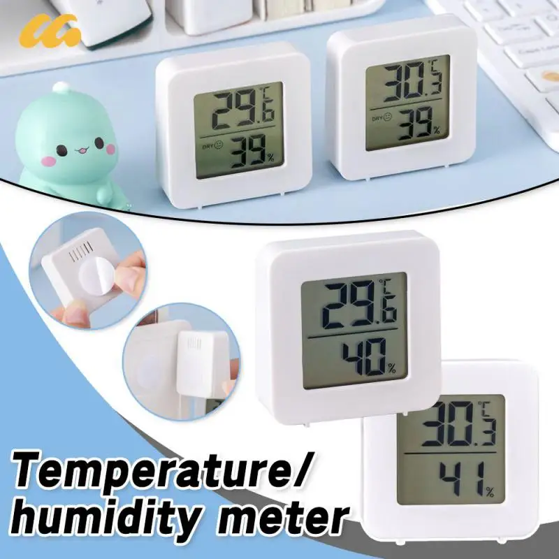 Wall Mounted Mini Temperature Humidity Meter White Indoor Multi-scenario Application Hygrometer Home Accessories Tools Baby Room