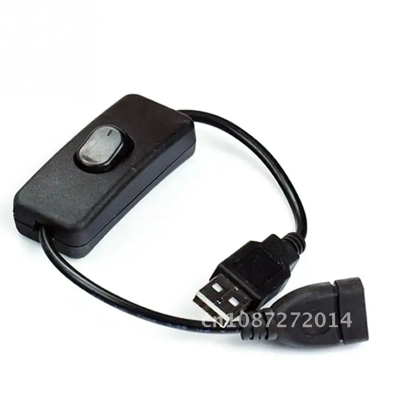 

28cm New USB 2.0 A Male to A Female Extension Extender Black Cable With ON OFF Switch Cable