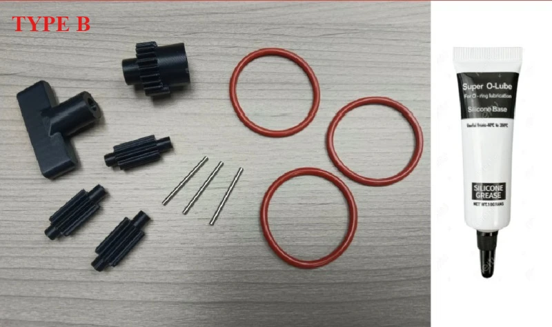 2 Sets Gear Kit with Thermal Paste For Tchibo For Beko For Grundig For SMEG For Severin Coffee Machines