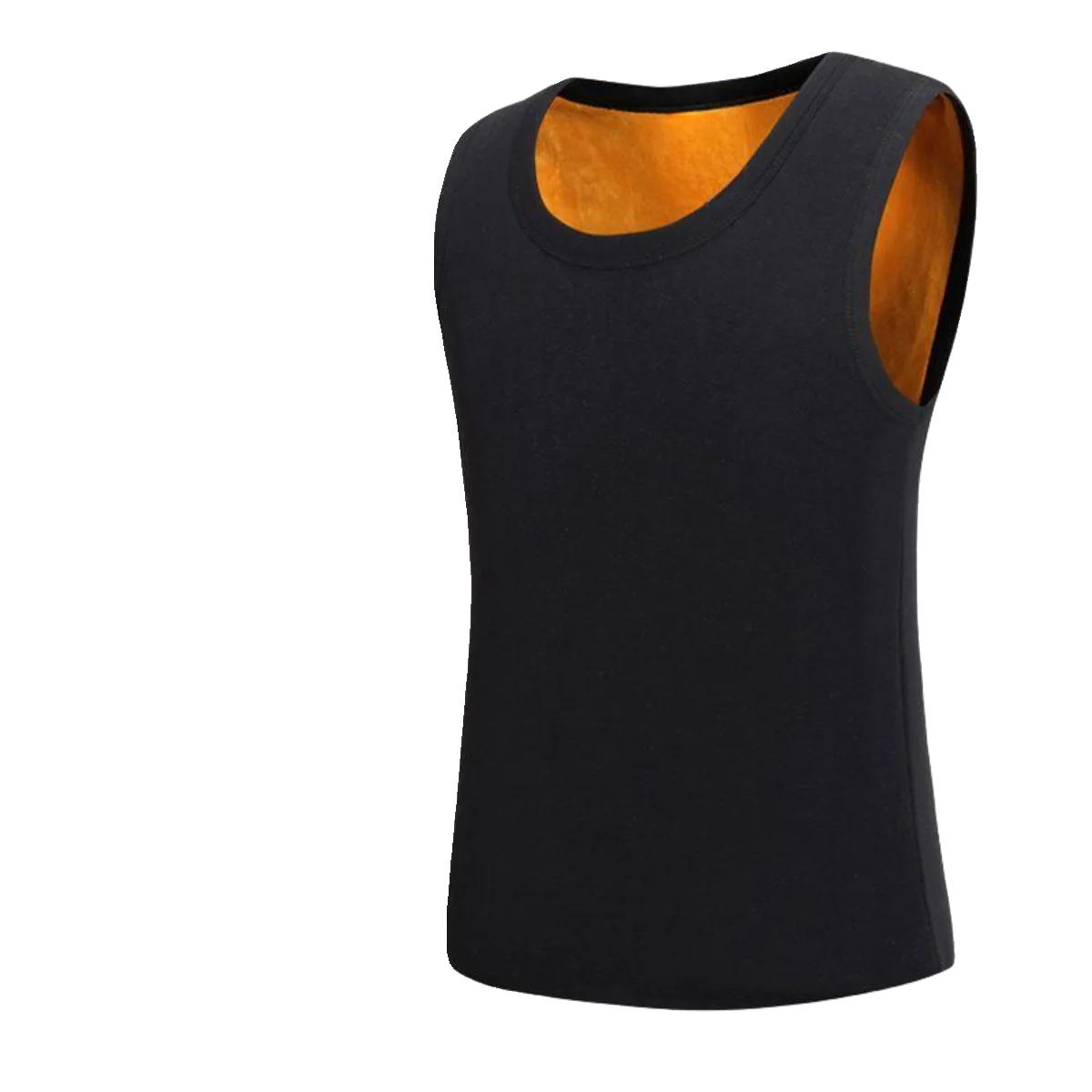 

Men's Thermal Gold Velvet Vest Slim Fit Inner Wear Base irt Autumn Winter Thiened Single Layer round Ne Color