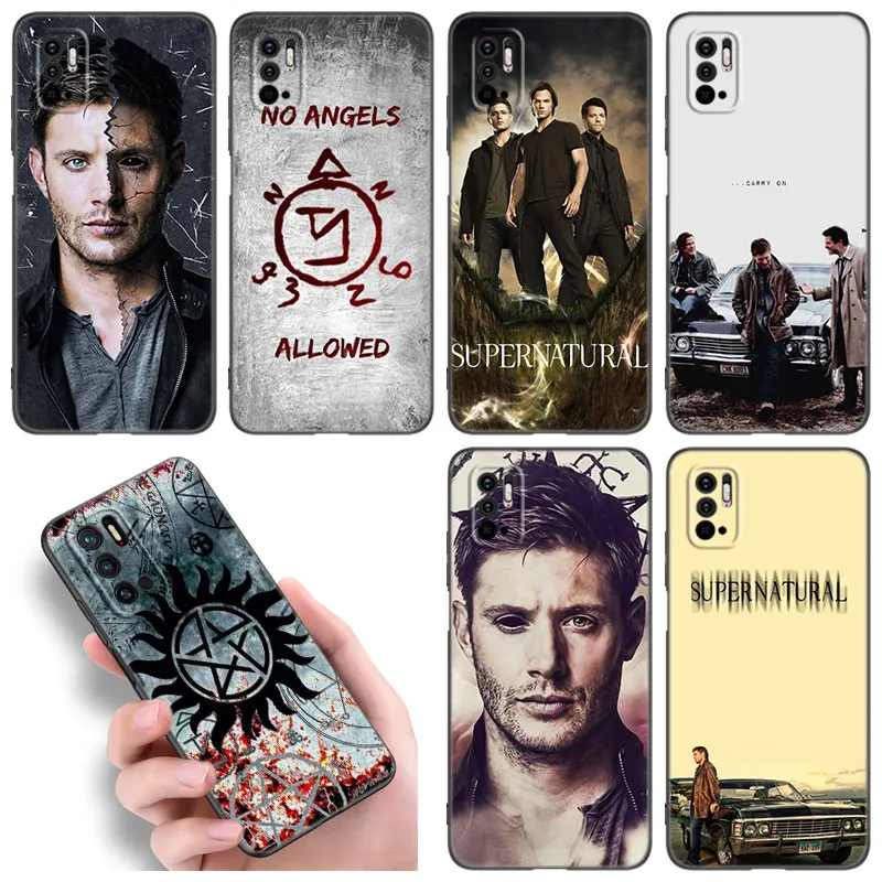 Supernatural Tv Show Phone Case For Xiaomi Redmi Note 11E 11T 5 6 7 8 9 10 11 Pro 11S 4G 10T 5G 9S 10S 8T Soft TPU Black Cover