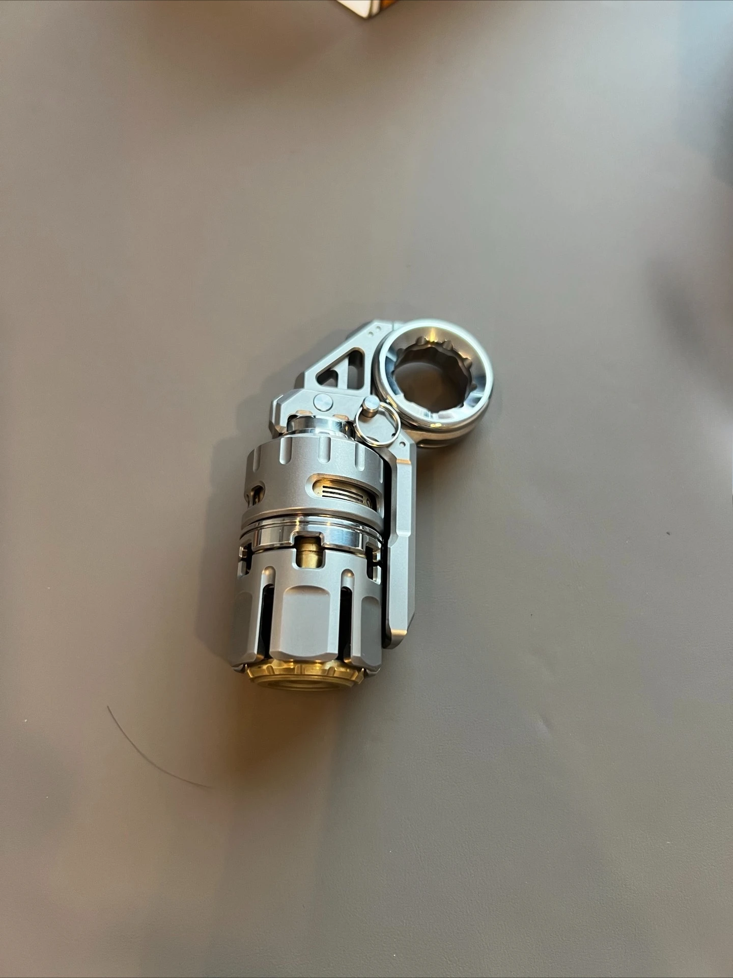Used edc DJG Destroyer Composite Egg Throwing Push Brand Titanium+Copper EDC, decompression toy