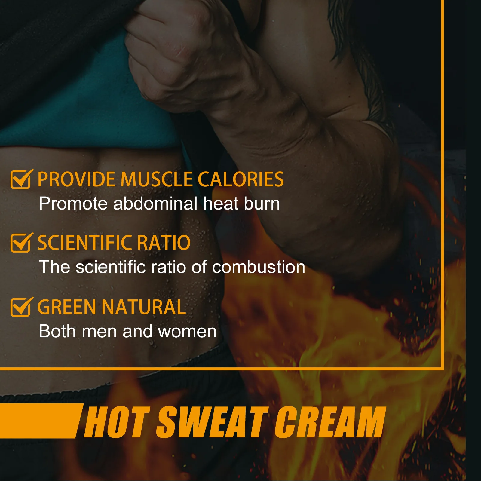 Hot Sweat Cream Belly Fat Burner Fitness Workout Enhancer Ointment Improve Metabolism Accelerate Sweating Muscle Shaping Product