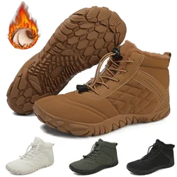 Zupełnie nowe buty zimowe dla mężczyzn Kobiety Śnieg Barefoot Outdoor Antypoślizgowe ciepłe futro Casual Sneakers Plus Size Buty do kostki Buty turystyczne