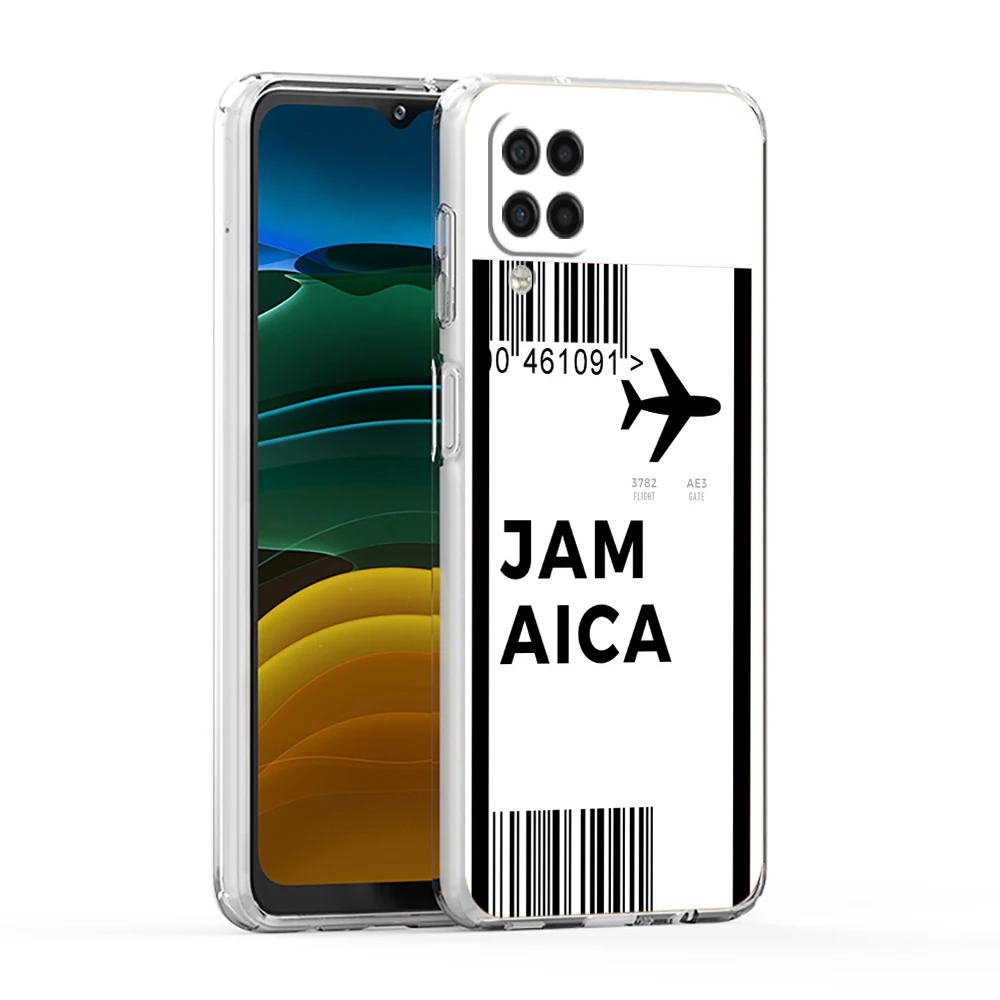 World Travel Ticket Seoul New York Phone Case Cover For Samsung Galaxy A53 A32 A52 A72 A13 A22 A51 A71 A41 A31 A21S 5G TPU Shell
