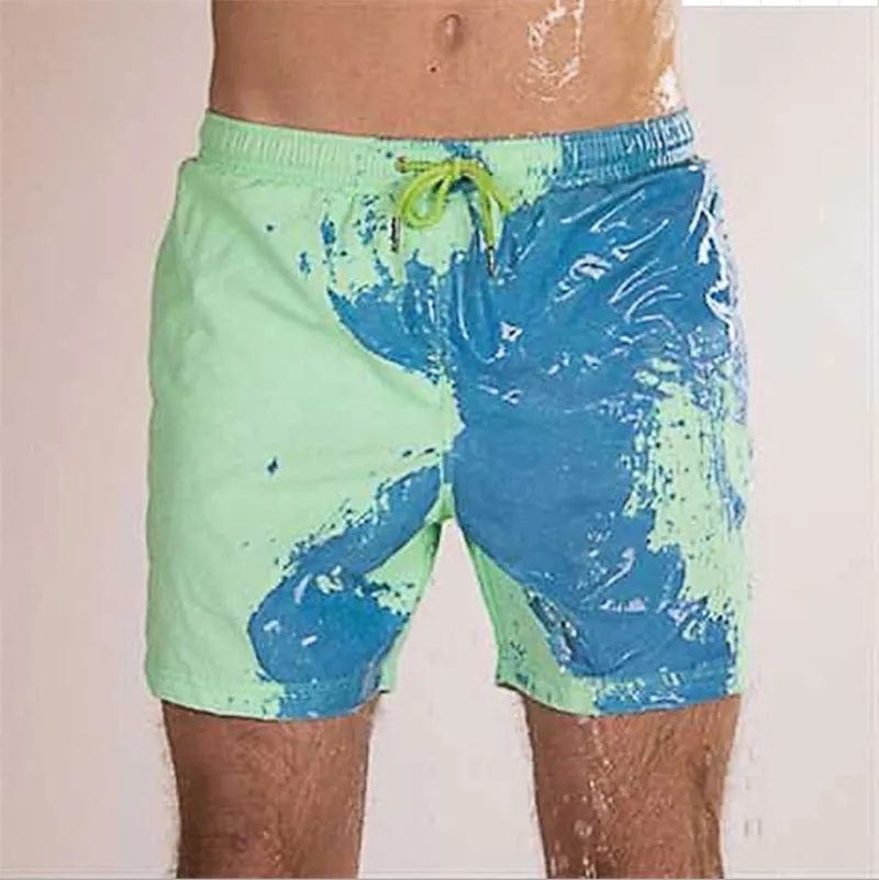 Color Changing Swimming Shorts for Men Boys Bathing Suits Water Hot Discoloration Board Shorts 2022 summer Beach Swimming Trunks