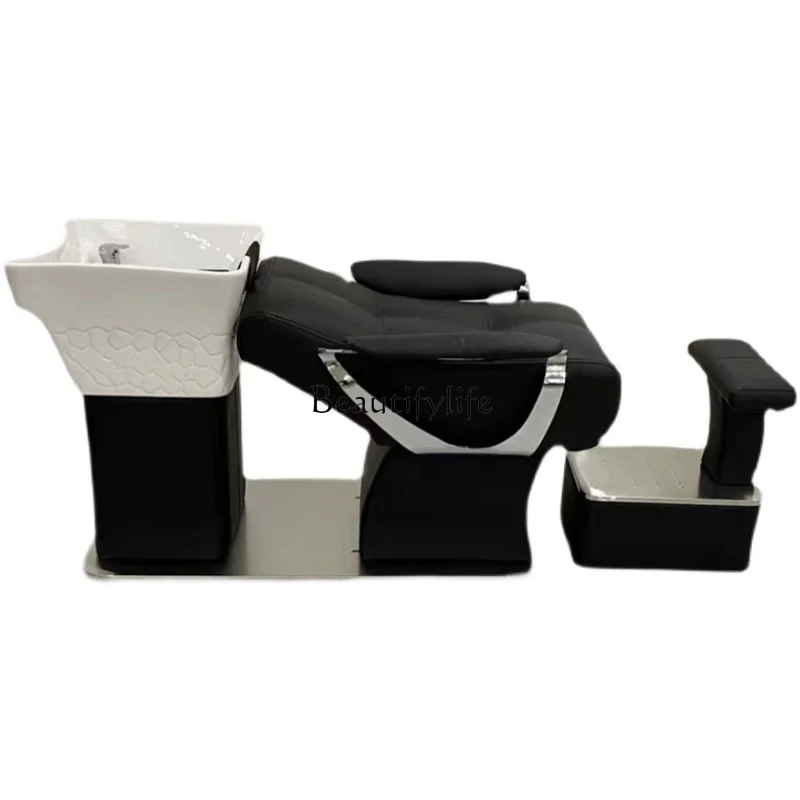 

Shampoo bed Hair salon Barber shop special flush bed Ceramic full lie