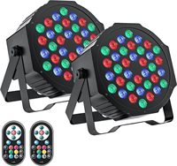 2pcs LED Par Lights DJ Stage Light Corded RGB 36 LED Sound Activated Remote Control DJ Uplighting Wedding Party Club lighting