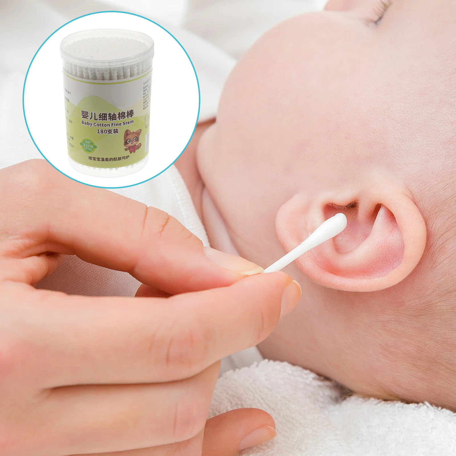

360 шт. детские ватные палочки с двойной головкой, мягкие защитные ушные палочки для новорожденных, нос, глаза, чистка ушей, детские тампоны
