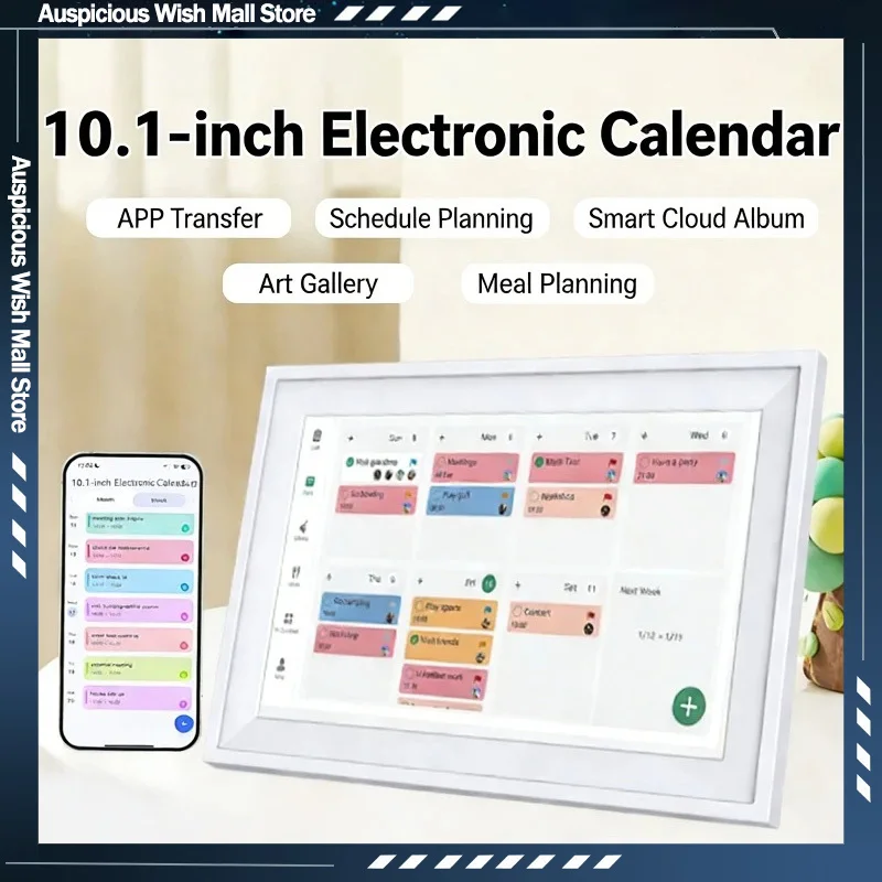 10.1-Inch Wifi Smart Digital Calendar Ips High-Definition Touch Screen Smart Home Planner Electronic Photo Album Calendar Device