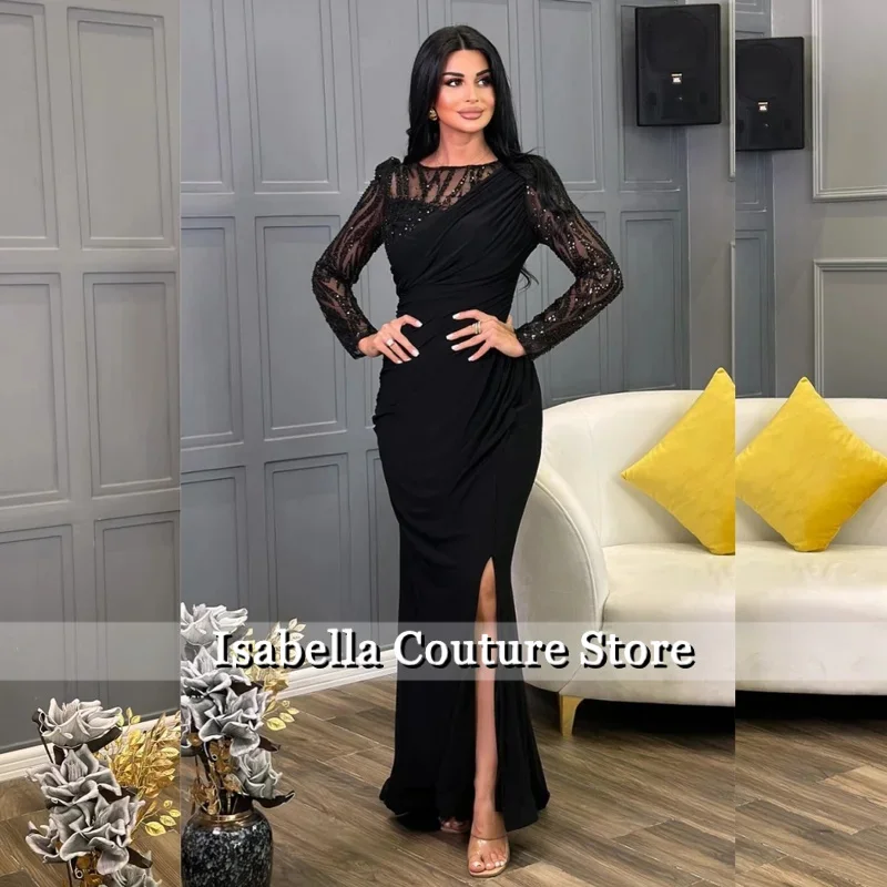 

Customized Fashion Jersey Pleat Trumpet O-Neck Midi Dresses Prom Dresses Classic Exquisite Modern Style Pastrol Unisex Chinese S