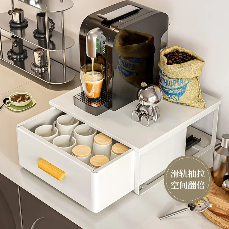 Shuaishi coffee machine cup rack tea bag capsule tea room water bar desktop storage rack tea cup storage rack