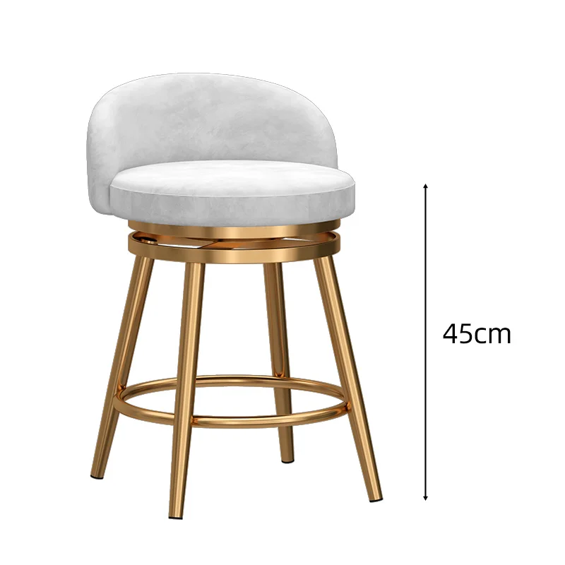 Dressing Table Stool Rotating Backrest Bedroom Girl Luxury Minimalist Desk Modern Nail Makeup Chair Furniture Living Room 화장대 스툴 image 5