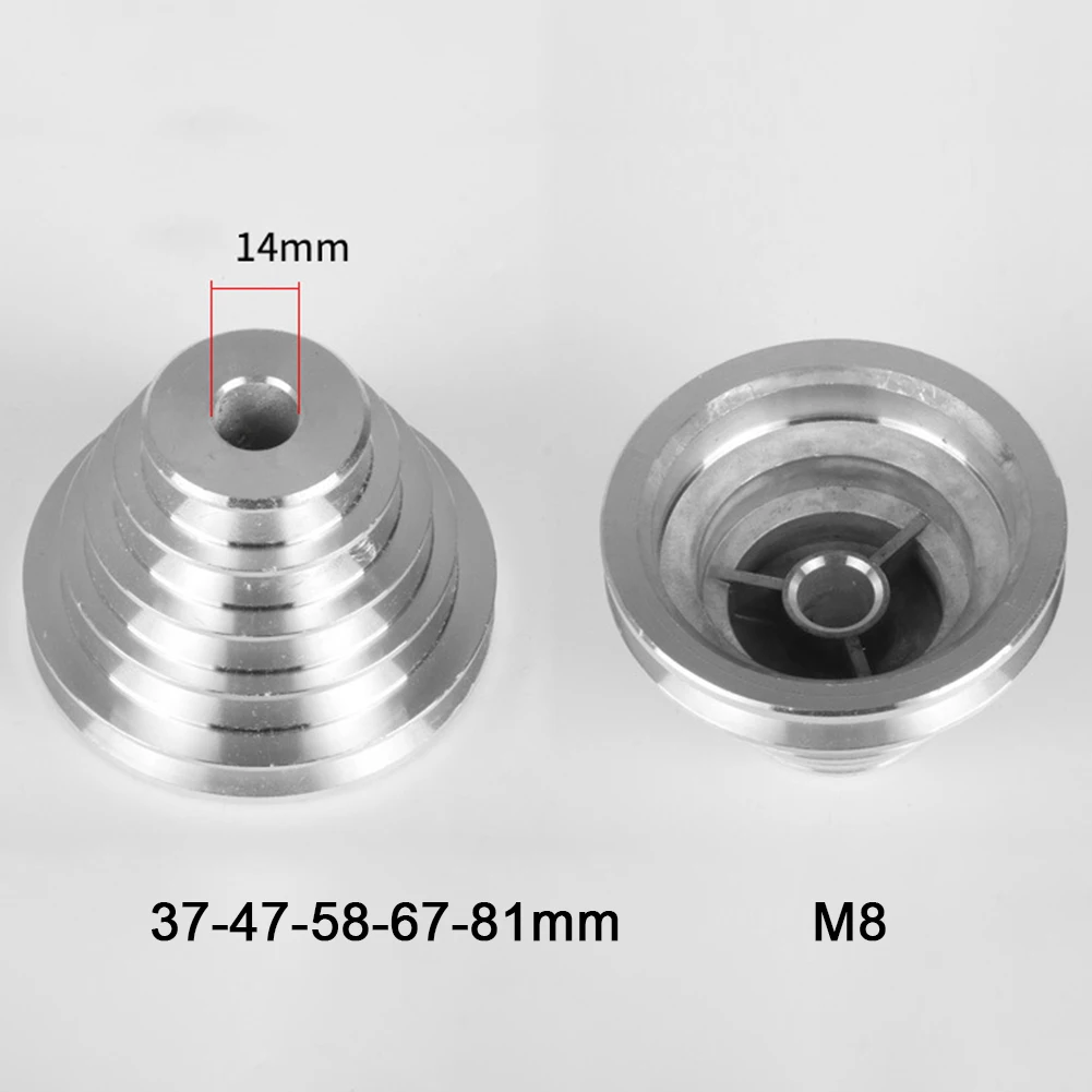 14mm 22mm Pagoda puleggia ruota di trasmissione in alluminio per trapano da banco M8 per cinghia dentata puleggia A forma di V di tipo A