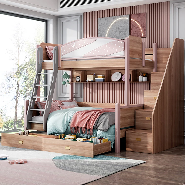 wood children beds frame literas camas bedroom sets kids bunk bed with stairs children beds furniture sets