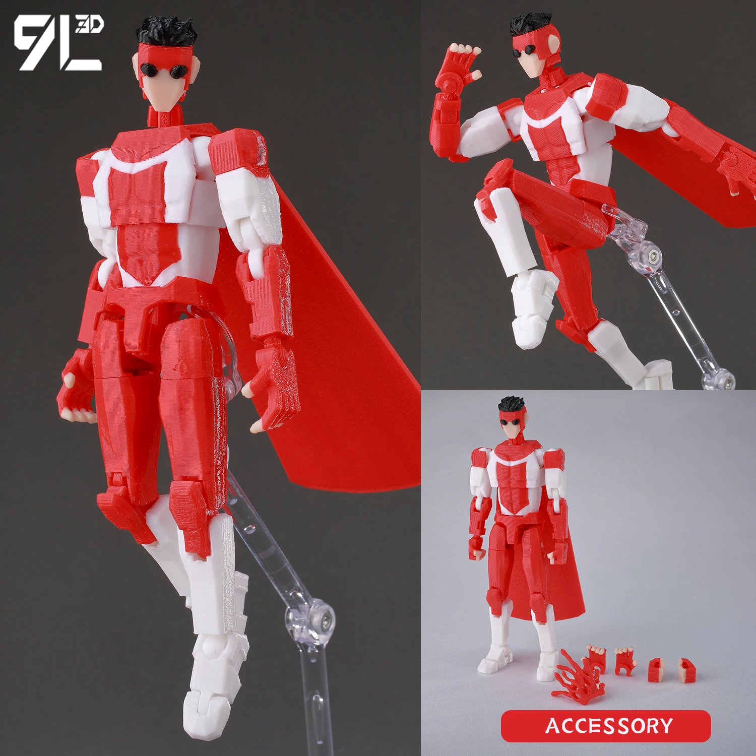 9L3D 傑出 T13 マーク RedWhite スーツ Dummy13 アニメアクション