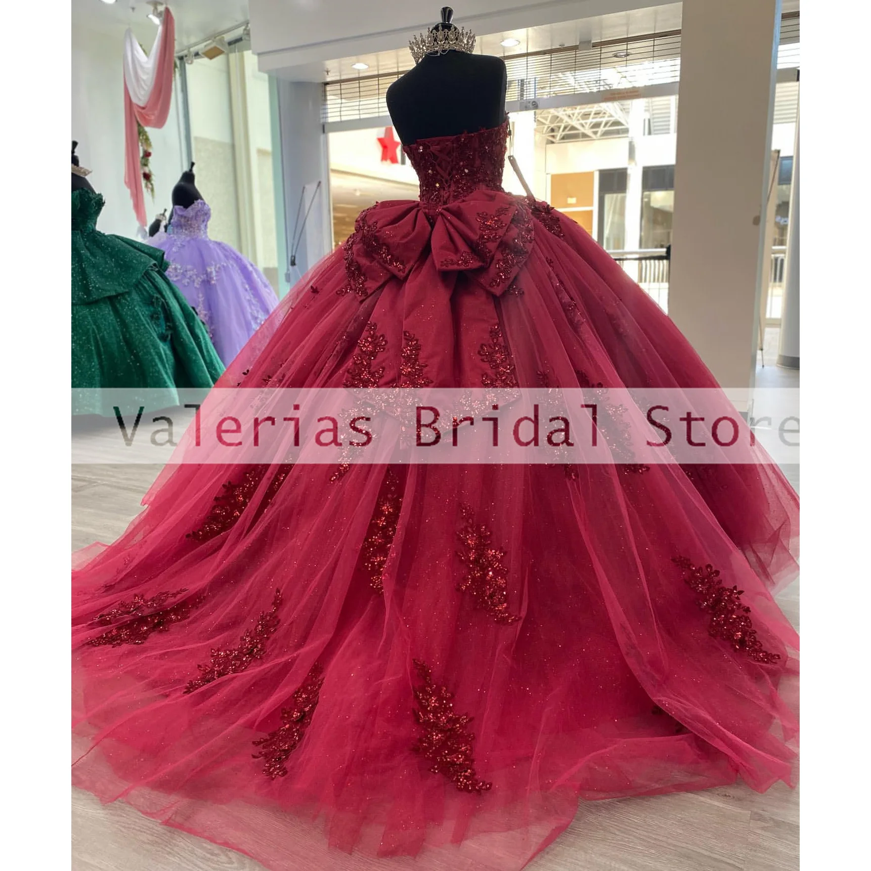 Vestido de quinceañera rojo brillante, Vestidos de baile para niña mexicana, cuentas de lentejuelas, Vestidos de graduación sin tirantes de cumpleaños, 15 Vestidos hechos a medida