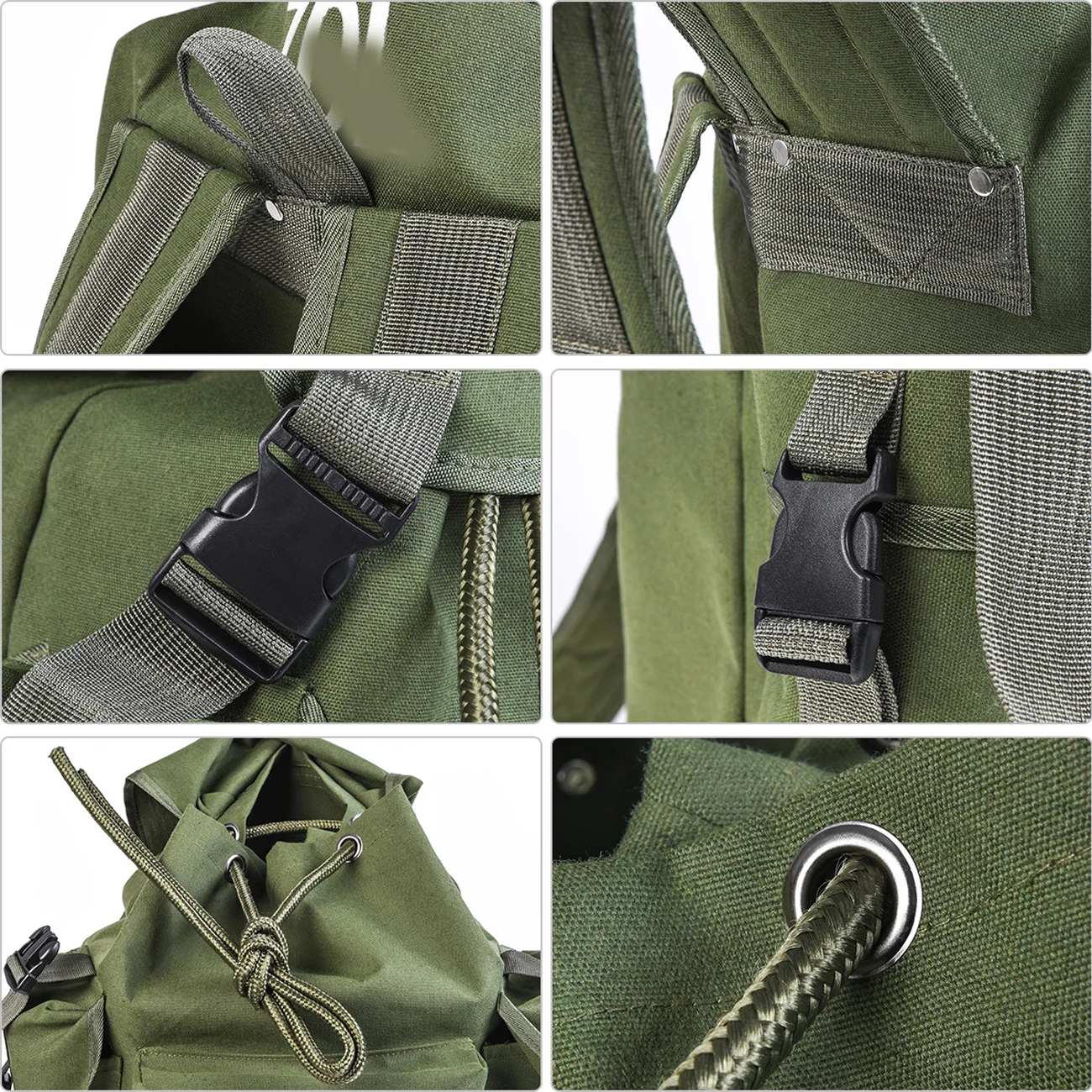 【 Double Shoulder Fishing Backpack Army Green 70L 】 European Style Outdoor Large Capacity Fishing Gear Bag